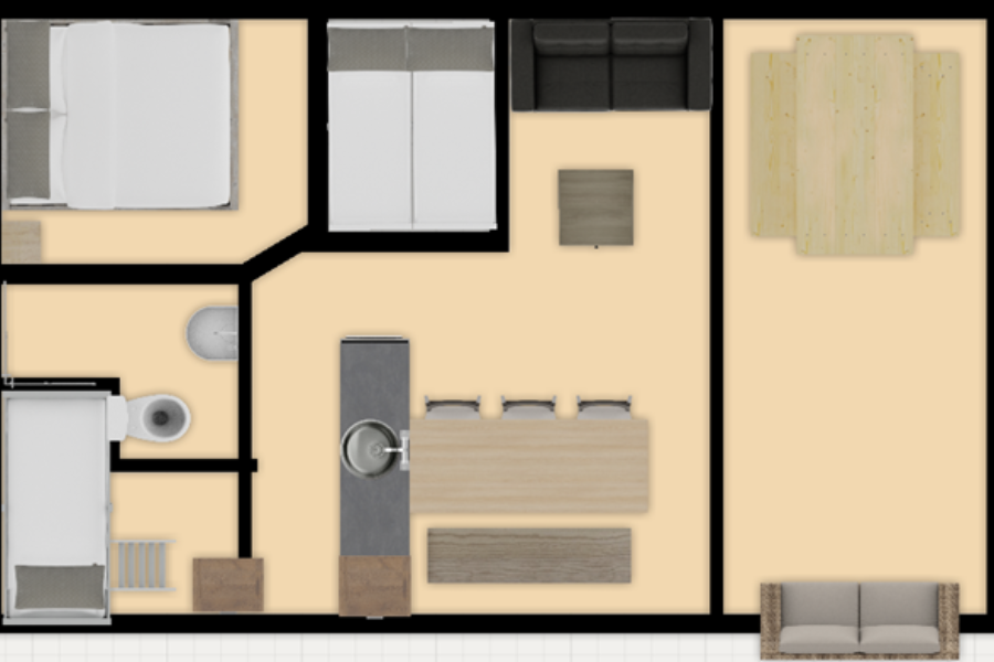 Luxe safaritent plattegrond